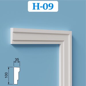 Фасадные наличники из пенопласта (пенополистирола) Н-09, ПСБ-С-25Ф. Фасадный декор из пенопласта в Нижегородской области от компании ООО «ПеноПрофи»
