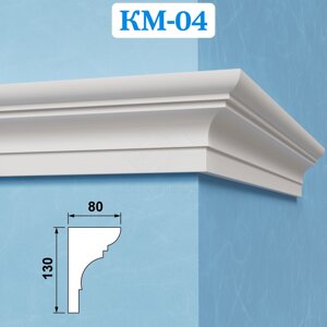 Фасадные межэтажные карнизы из пенопласта КМ-04, ПСБ-С-25Ф. Фасадный декор из пенопласта в Нижегородской области от компании ООО «ПеноПрофи»