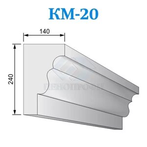 Фасадные межэтажные карнизы из пенопласта КМ-20, ПСБ-С-25Ф. Фасадный декор из пенопласта