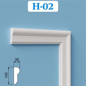 Фасадные наличники из пенопласта (пенополистирола) Н-02, ПСБ-С-25Ф. Фасадный декор из пенопласта в Нижегородской области от компании ООО «ПеноПрофи»