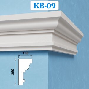 Фасадные венчающие карнизы из пенопласта КВ-09, ПСБ-С-25Ф. Фасадный декор из пенопласта в Нижегородской области от компании ООО «ПеноПрофи»