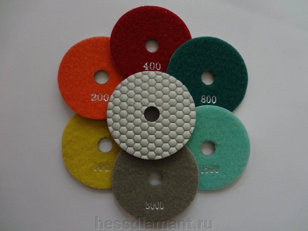 АГШК Алмазные гибкие круги 7 шагов Ø 100 мм сухие от компании МКК-Диамант Групп - фото 1