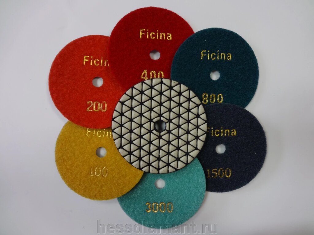 АГШК Алмазные гибкие круги FICINA Ø 100 мм сухие от компании МКК-Диамант Групп - фото 1