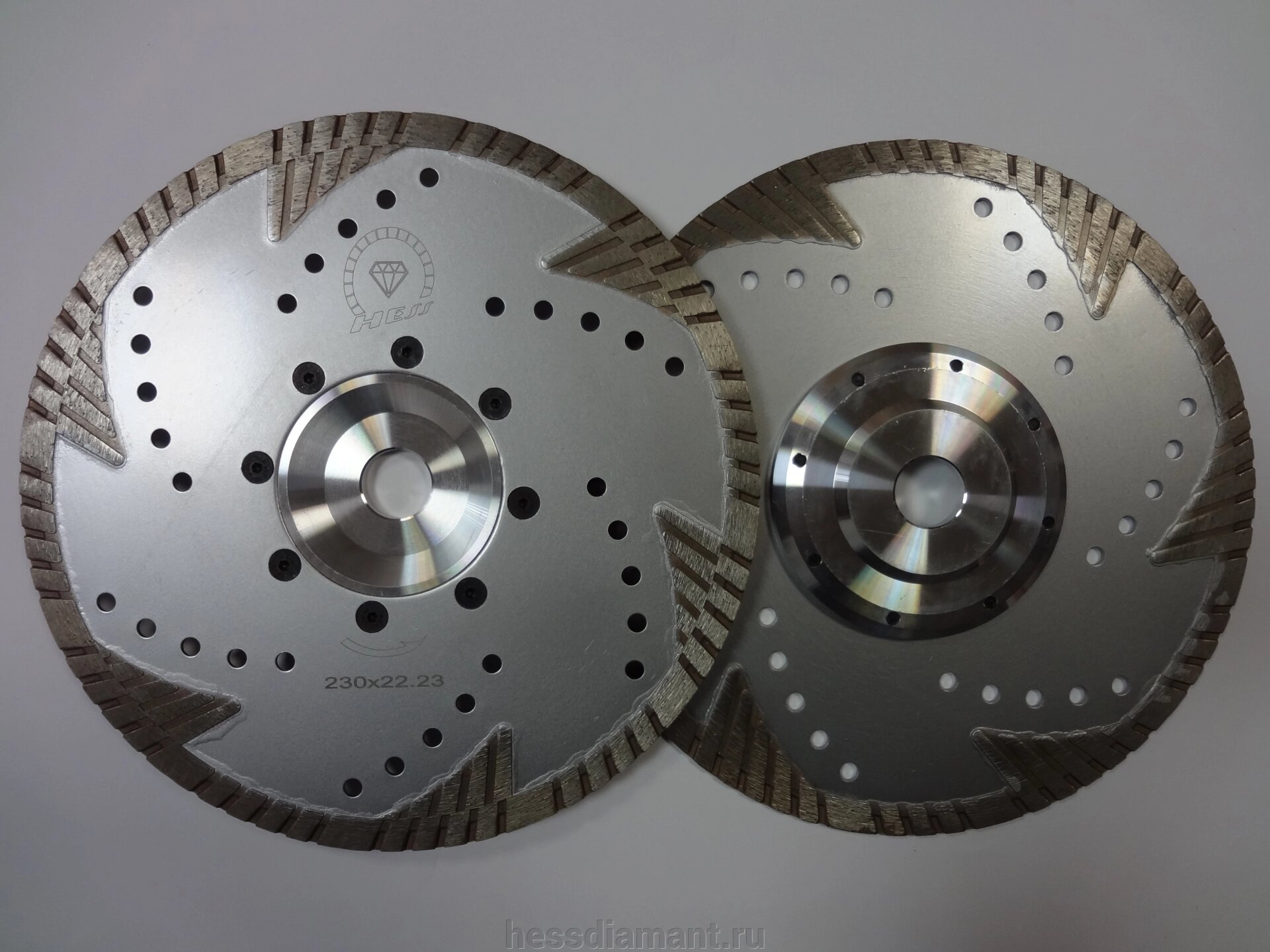 Диск алмазный турбо с защитным зубом HESS 230 мм фланец (331539112 ...