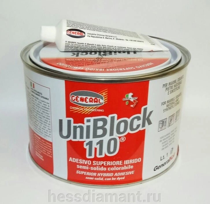 GENERAL UNIBLOCK 110 клей для камня молочно-прозрачный густой от компании МКК-Диамант Групп - фото 1
