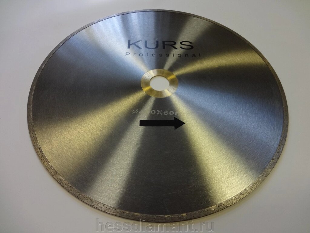 Сплошной отрезной алмазный круг 1A1R d 400 мм KURS от компании МКК-Диамант Групп - фото 1