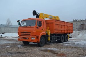 Манипулятор Soosan 736 шасси КамАЗ 6520 самосвал