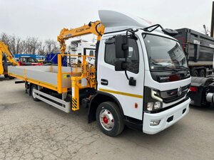 Кран Манипулятор DONGFENG C80L + Soosan 334 борт алюминий 6200 + доп. опоры