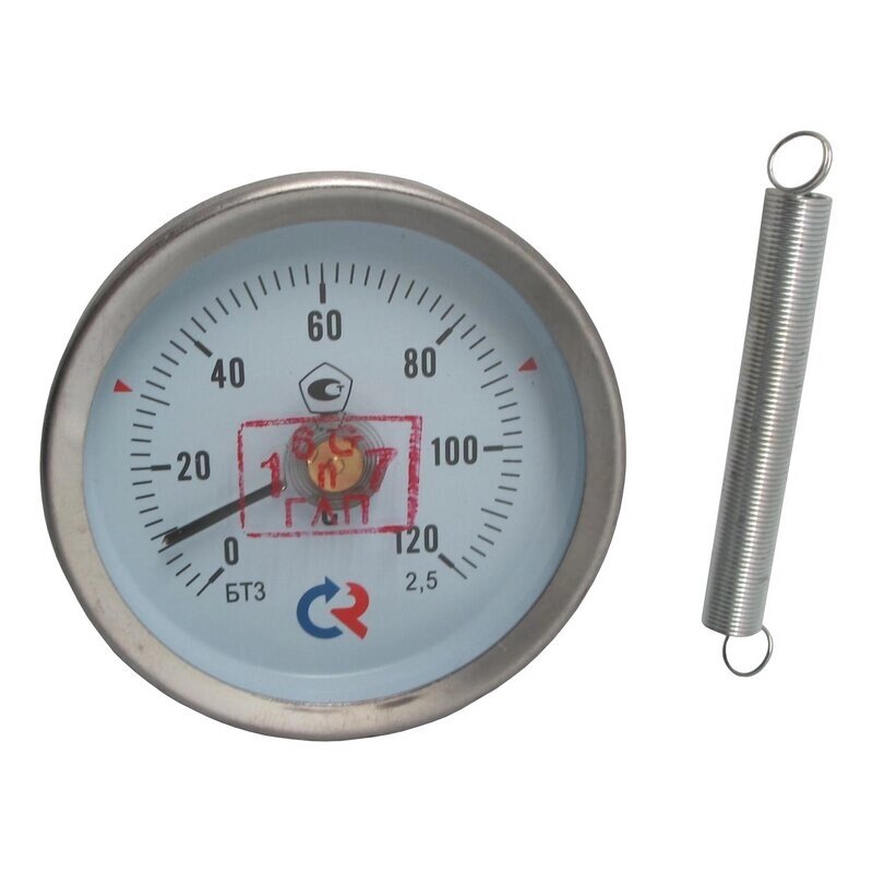 БТ-30.010(0-120C)2,5 Термометр биметаллический с пружиной от компании ООО Партнер - фото 1