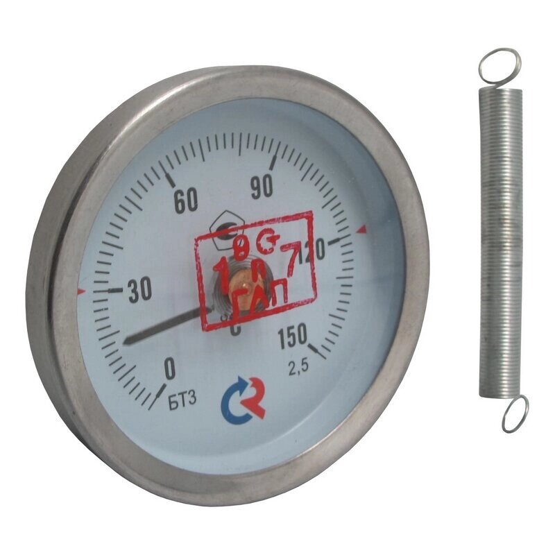 БТ-30.010(0-150C)2,5 Термометр биметаллический с пружиной от компании ООО Партнер - фото 1