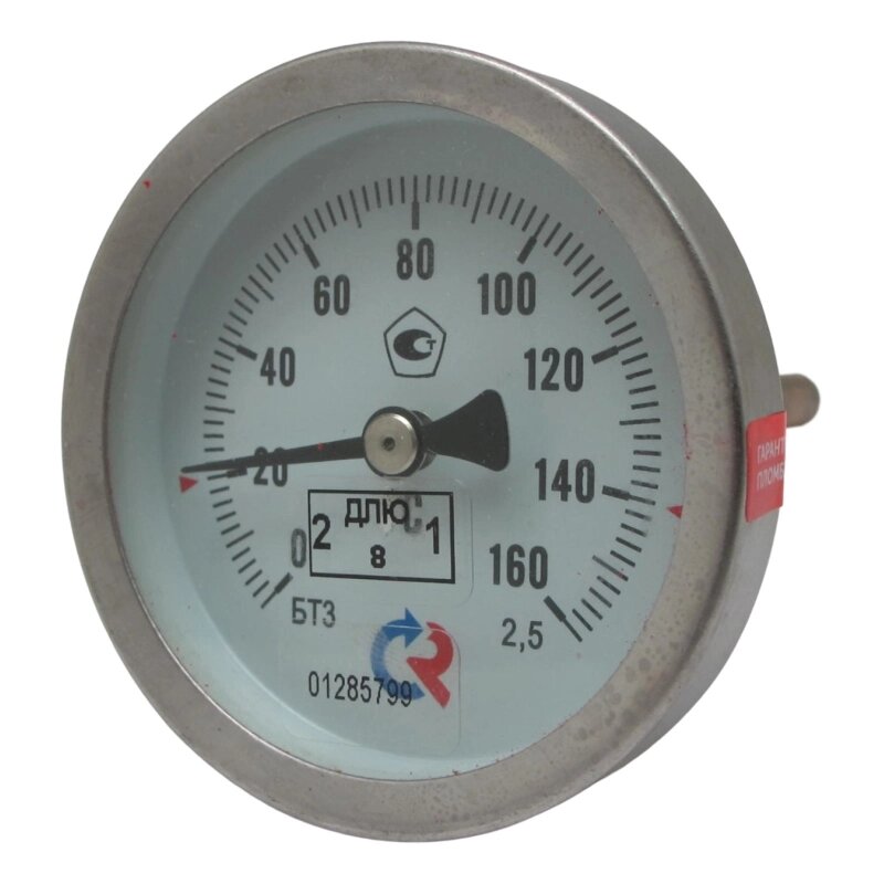 БТ-31.211(0-160C)G1/2.64.2,5 ТЕРМОМЕТР биметалл. 63 мм, ТИП - БТ-31 корпус - хромированная сталь, шток осевой 64х6мм - н от компании ООО Партнер - фото 1