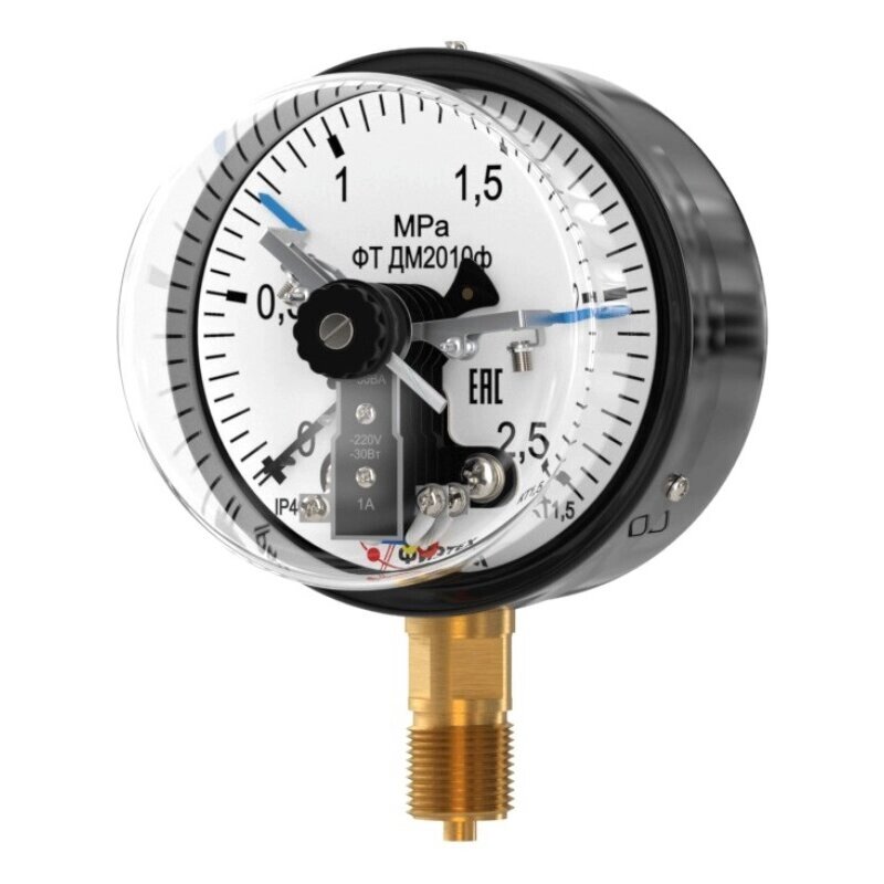 ДМ2010ф-4 МПа кт. 1,5 d. 100 IP40 М20*1,5 РШ (исп IV) Манометр электроконтактный от компании ООО Партнер - фото 1