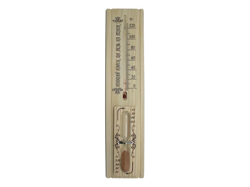 Термометр с часами песочными для бани &quot;С легким паром&quot; в блист. - характеристики