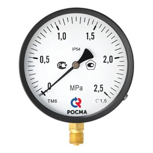ТВ-610Р. 00(-0,1-0MPa)М20х1,5.150C. 1,5. IP54 Вакуумметр технический