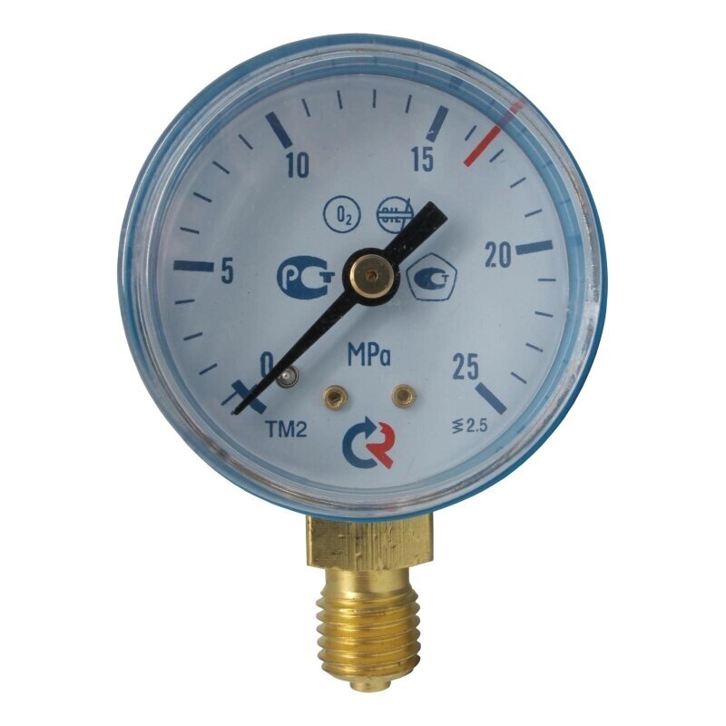 ТМ-210Р. 00 (0-40MPa)М12х1,5.150C. 2,5. O2 Манометр сварочный - гарантия