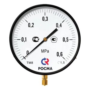 ТМ-810Р. 00(0-6MPa)М20х1,5.150C. 1,5 Манометр котловой