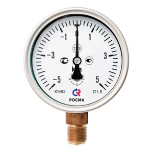 КМВ-22Р (-1,25…+1,25kPa)G1/2.1,5 Мановакуумметр низкого давления