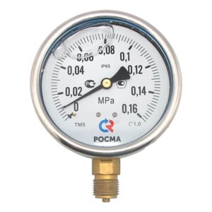 ТМ-520Р. 00(0-0,16MPa)М20х1,5.150C. 1,0 Манометр виброустойчивый