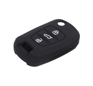 Чехол силиконовый для смарт-ключа Hyundai Accent, Solaris, i 20, i 30, Kia, 3 кнопки