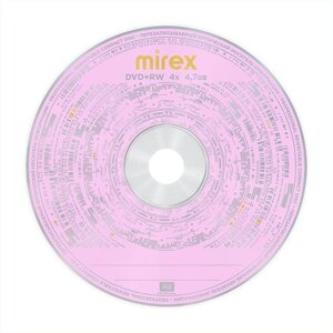 Диск DVD+RW mirex brand 4X 4,7GB slim case