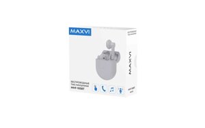 Гарнитура беспроводная "Maxvi" MHF-105BT, Bluetooth 5.0, TWS, белый