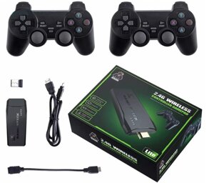 Игровая приставка 2.4G Wireless Gamepad, 8Bit/16Bit/PS1/PS2, два беспроводных джойстика, HDMI, 64Гб, 10000 встроенных