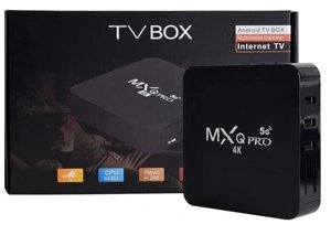 IP TV приставка mxqpro (CPU64bit, hevc H. 265, android 11.1, 1гб, flash 8гб, wi-fi, 4K)