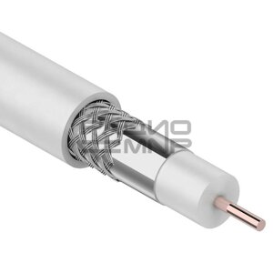 Кабель коаксиальный RG-6U, 75 Ом, CCS/Al/Al, 32%бухта 100м, белый PROconnect Light