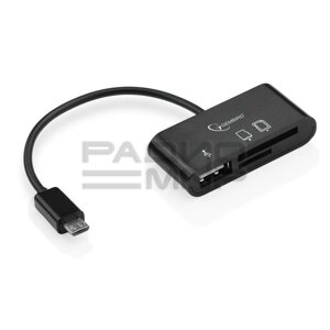Кабель USB 2.0 OTG для телефонов, планшетов MicroSD, SD/MicroBM, провод 12см (блистер) Gembird"