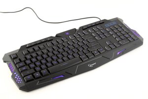 Клавиатура игровая "Gembird" KB-G11L, USB, 104кл. 9 мультимедиа клавиш, подсветка 3цвета, чёрный)