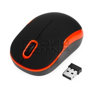 Мышь компьютерная беспроводная "Gembird" MUSW-200BKO, soft toch, 2кн. колесо кнопка, 2,4ГГц (чёрно-оранжевый)