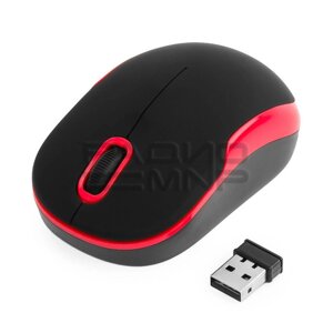 Мышь компьютерная беспроводная "Gembird" MUSW-200BKR, soft toch, 2кн. колесо кнопка, 2,4ГГц (чёрно-красный)