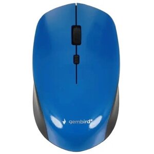 Мышь компьютерная беспроводная "Gembird" MUSW-250-2, 3кн. колесо кнопка, 1600DPI, 2.4ГГц, синий