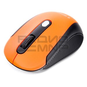 Мышь компьютерная беспроводная "Gembird" MUSW-420-3, 4кн. колесо кнопка, 1600DPI, 2.4ГГц (оранжевый)