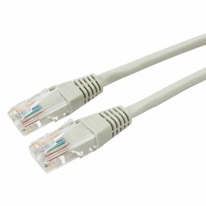 Патч-корд UTP4 cat 5e, RJ45-RJ45 10,0м, многожильный, серый "Cablexpert"