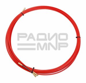 Протяжка кабельная (мини УЗК в бухте), стеклопруток, d=3,5 мм,10 м, красная "Rexant"