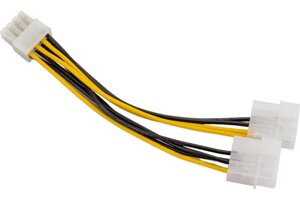 Разветвитель питания 2хMolex-PCI-Express 8pin, для подключения в/к PCI-Е (8pin) к б/п ATX "Cablexpert"