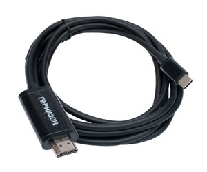 Шнур шт. HDMI v1.4 - шт. Type-C 1,8м, чёрный "Гарнизон"