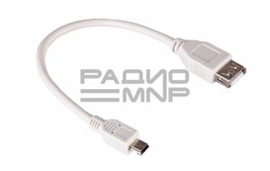 Шнур USB (A) гн. 5 pin mini USB шт. 0,2м