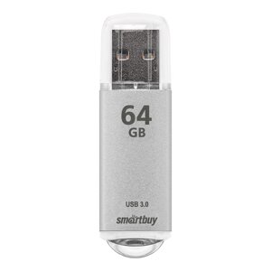 USB 2.0 Flash накопитель 64GB SmartBuy V-Cut, серебряный