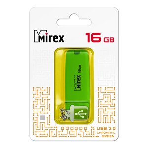 USB 3.0 Flash накопитель 16GB Mirex Chromatic Green, зелёный