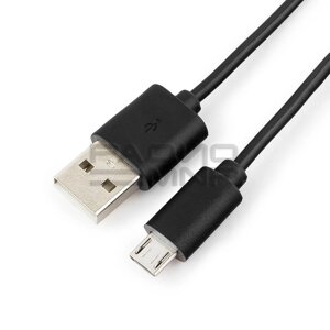 USB кабель для зарядки micro USB "Cablexpert"чёрный, пакет) 1.8м