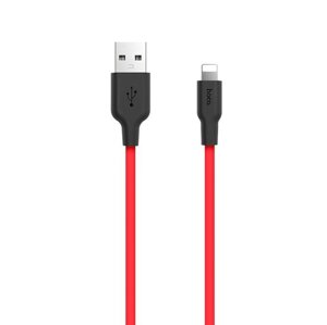 USB кабель шт. USB (A) - шт. Lightning 1,0м, 2,0А особо прочный, красный X21 "Hoco"