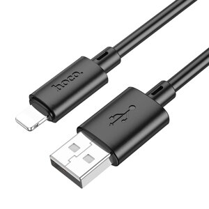 USB кабель шт. USB (A) - шт. Lightning 1,0м, 2,4А, черный X88 Hoco