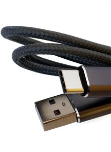 USB кабель шт. USB (A) - шт. Type-C "Арбаком" 1м (тканевая оплетка)