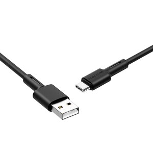 USB кабель шт. USB (A) - шт. Type-C "Borofone" BX31 силикон особо прочный (черный) 3,0A, 1м
