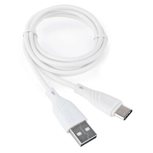 USB кабель шт. USB (A) - шт. Type-C "Cablexpert", серия Classic 0.1, QC 3.0, 3А, белый, коробка, 1м