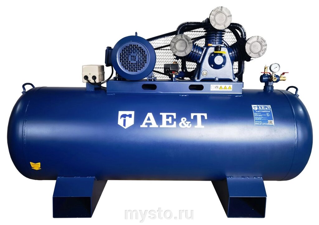 Ae&T Поршневой компрессор AE&T TK-500-7.5, ременной привод, масляный, 860 л/мин, 380В от компании Оборудование для автосервиса и АЗС "Т-ind" доставка в регионы - фото 1