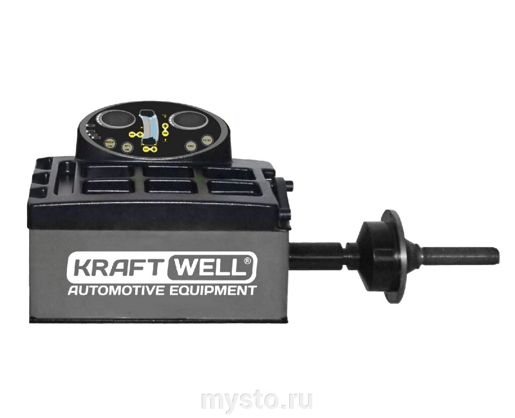 Балансировочный станок компактный KraftWell KRW242E, легковой, ручной, 220В от компании Оборудование для автосервиса и АЗС "Т-ind" доставка в регионы - фото 1