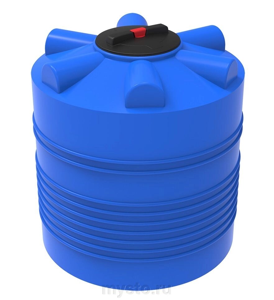 Цилиндрическая емкость для воды и топлива ЭкоПром ЭВЛ 500, 500 литров, синяя от компании Оборудование для автосервиса и АЗС "Т-ind" доставка в регионы - фото 1